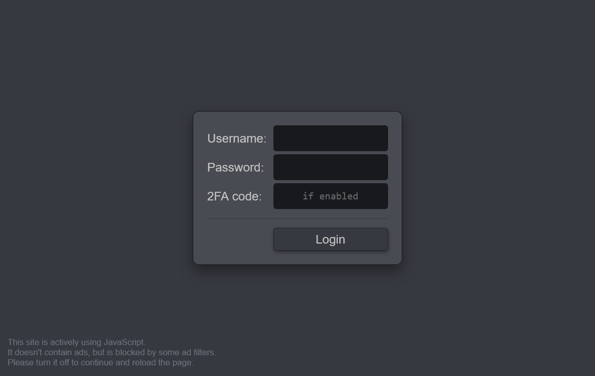 PiKVMのWebインターフェース（ログイン画面）