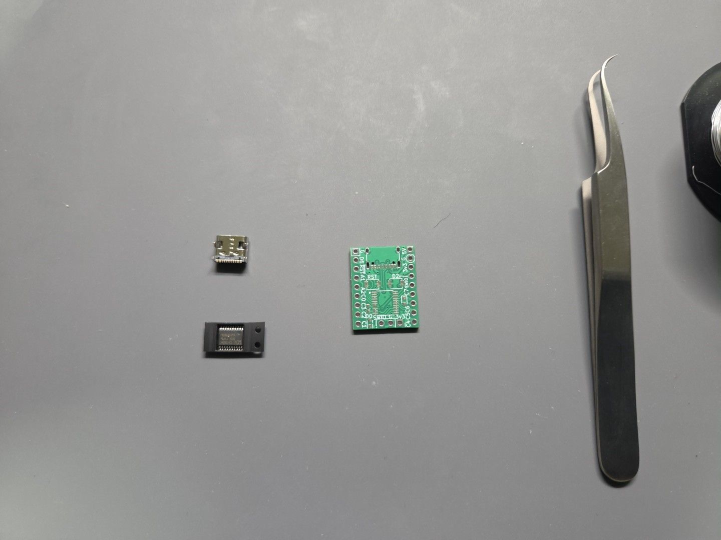 基板実装準備（基板・USB Type-Cコネクタ・マイコンのみ）