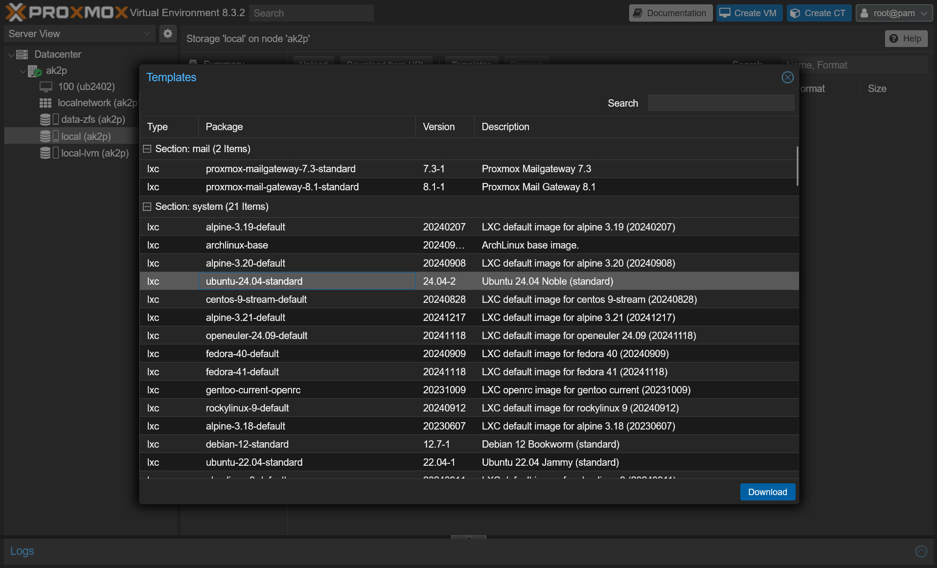 Proxmox VEによる仮想環境構築：軽量で高速なLXCコンテナーの作成 rpine lab Tech Blog