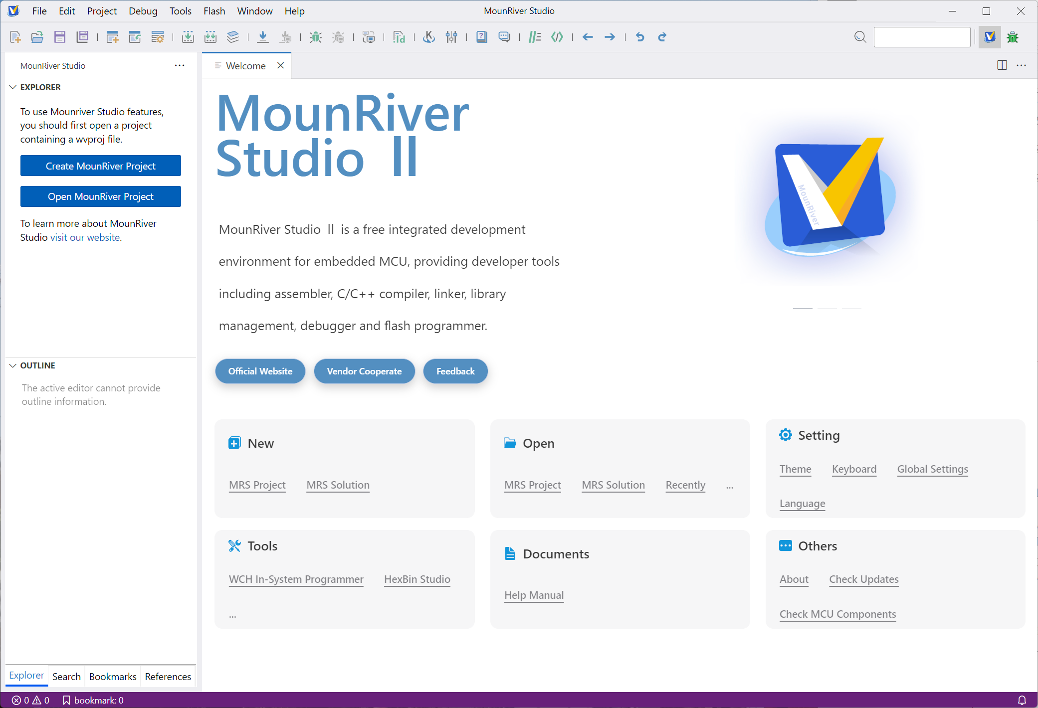 MounRiver Studio Ⅱ 初期画面