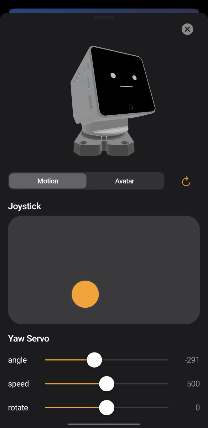 MOTION モードで StackChan を自由に動かす